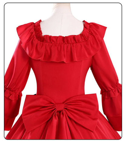 Scarlet El Vandimion Cosplay Costume Wig Dress Anime May I Ask for One Final Thing Ice Rose Earrings Halloween Party Women Girls