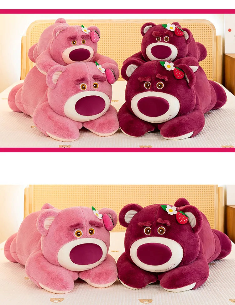 50/60/80CM Big Size Disney Lotso Kawaii Anime Plush Stuffed Doll Cartoon Room Decoration Plush Pillow Children's Holiday Gifts