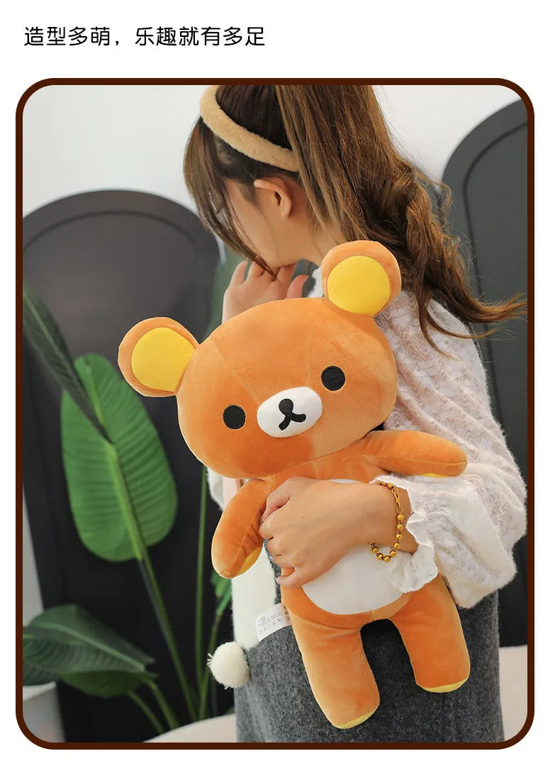 35/45/75cm Big Size Rilakkuma Kawaii Anime Plush Stuffed Doll Room Decorated Plushies Pajamas Bear Pillow Ornaments Holiday Gift