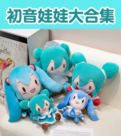Lovely Hatsune Miku Fufu Plush Toys Preciality Classic Deep Sea Collection SEGA Hatsune Miku Stuffed Doll  Kids Xmas Gifts
