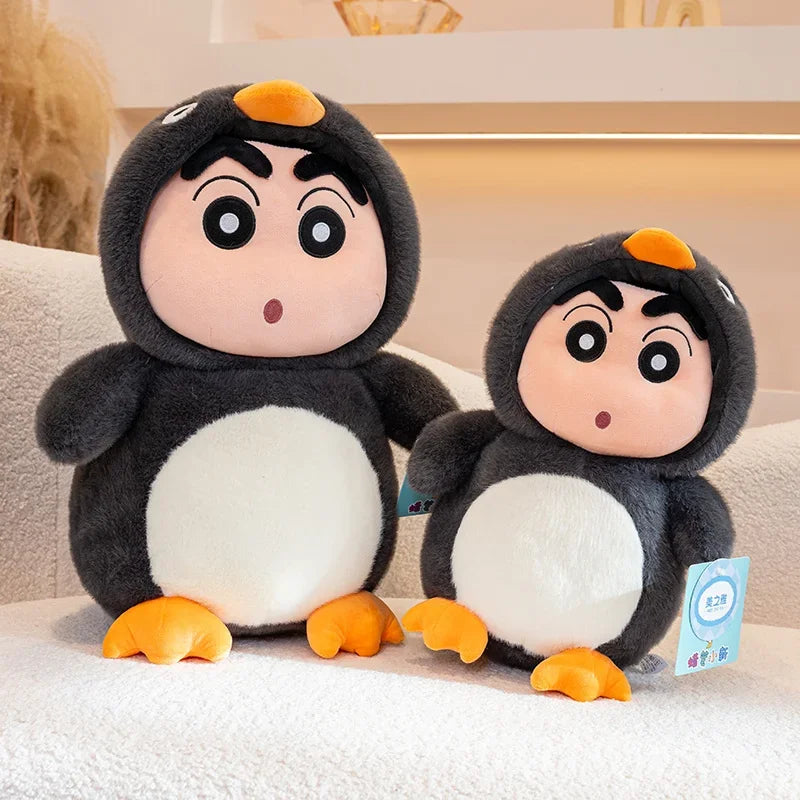 40cm Penguins Crayon Shin Chan Plush Toy Kawaii Tortoise Shin Chan Plushies Soothing Doll Cartoon Japanese Style Doll Gifts Gir