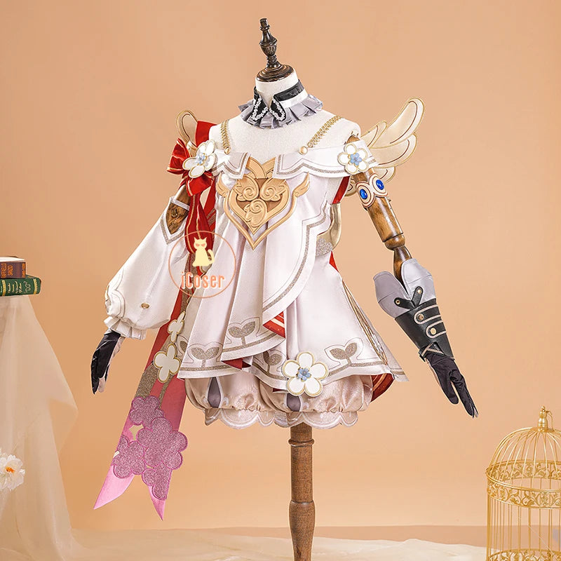 Honkai Star Rail Tribbie Cosplay Costume Wig Dress Uniform Headwear Wings Game Props Halloween Party for Women Girls Carnival