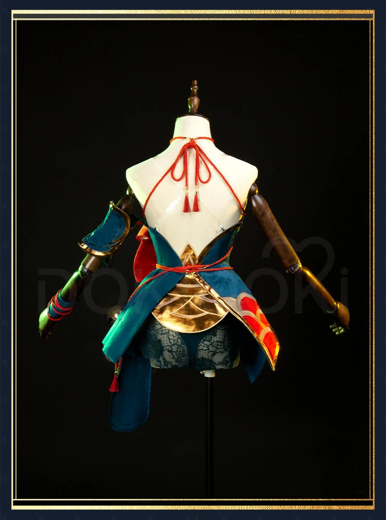 IN STOCK Ahrii Cosplay Costume Game Cosplay DokiDoki-R Ahrii Skin Sexy Women Dress The Nine-Tailed Fox Ears Halloween Costume