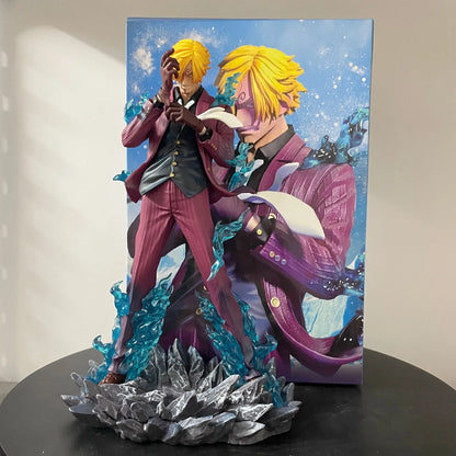 25cm One Piece Figure Sanji Anime Figures Pop Smoking Sanji Figurine Devil Foot Statue Pvc Collection Kids Toys Birthday Gifts