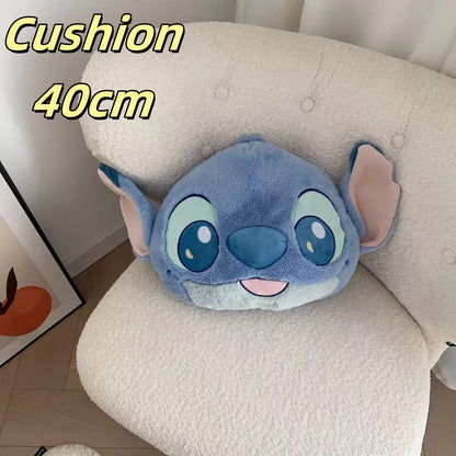 Comfortable Stitch Back Cushion Cuddly Throw Pillow Stuffed Anime Cushion Headrest Car Home Decor Sofa Bed Birthday Gifts