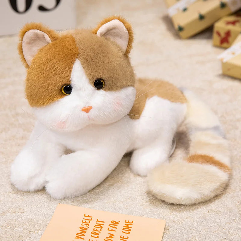 cartoon Cat Plushies toy Soft Doll Lifelike Pet Cat stuffed pillow doll Adorable Birthday Gift For Girl Boy