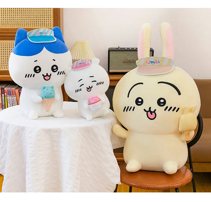 45/55/65cm Big Size Chiiwanime Plush Stuffed Doll Kawaii Room Decoration Hachiware Plushies Pillow Ornaments Holiday Gifts