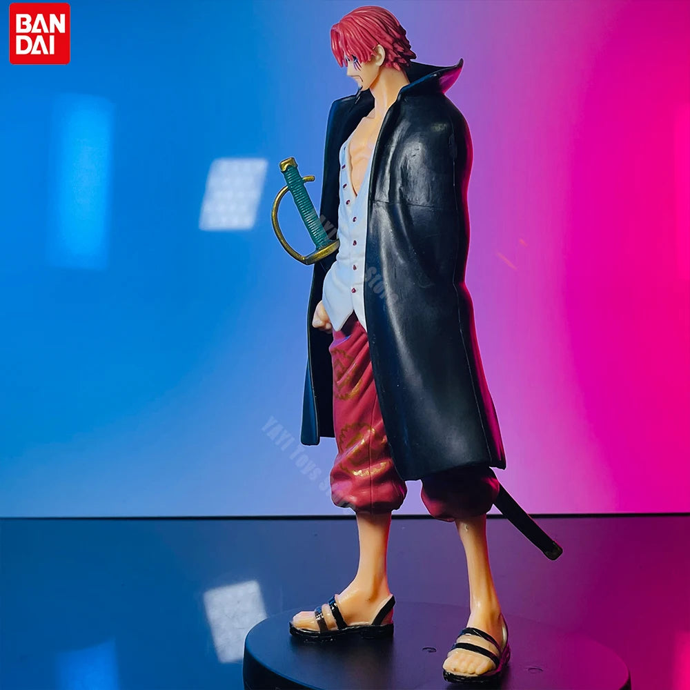 Hot 18cm One Piece Anime Figure Red Hair Shanks Action Figures Cartoon Figure Model PVC Doll Collection Decoration Kid Toy Gift