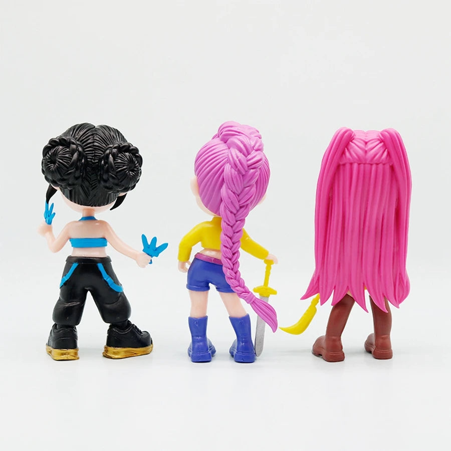 15.5cm KPop Demon Hunters Anime Figure Cartoon Cute Rumi Action Figure Kawaii Mira/Zoey Figurine PVC Collection Model Doll Toys