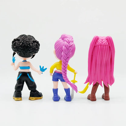 15.5cm KPop Demon Hunters Anime Figure Cartoon Cute Rumi Action Figure Kawaii Mira/Zoey Figurine PVC Collection Model Doll Toys