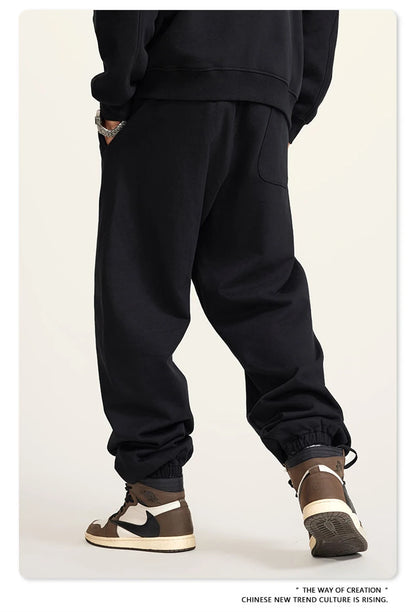 ZODF New Men Heavy Weight 440gsm Solid Sweatpants Unisex Loose Basic Casual Comfortable Sport Pants Joggers Streetwears HY0628