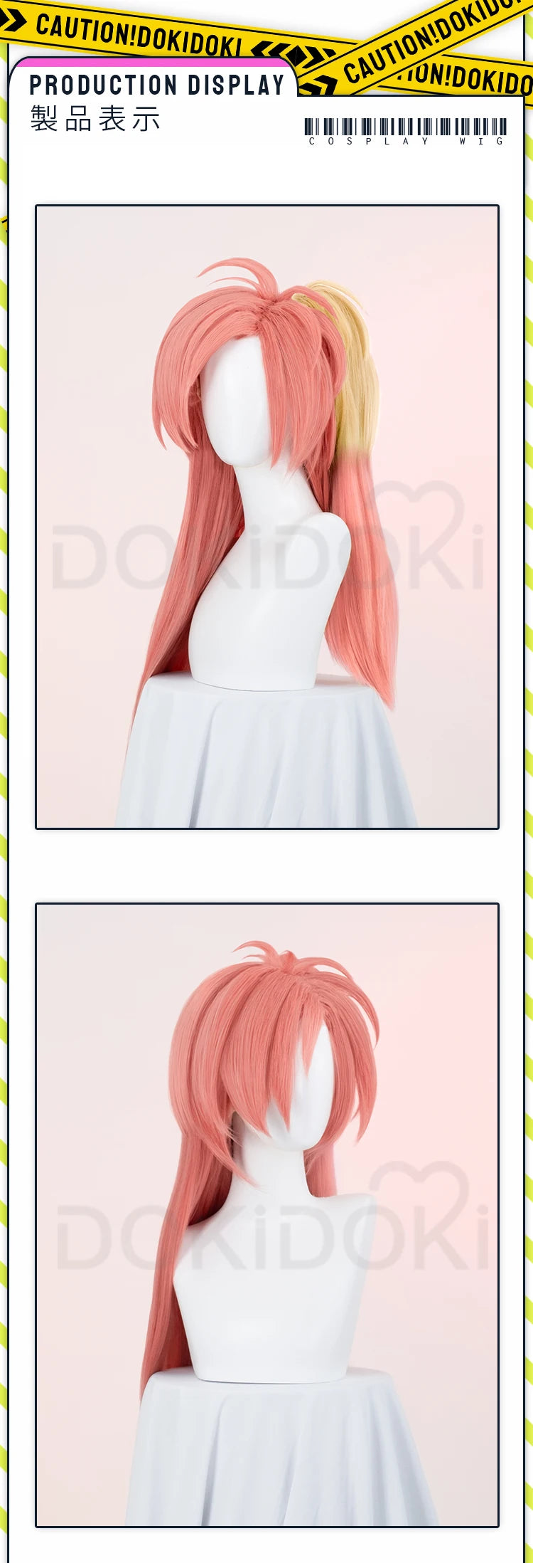 IN STOCK Vaggie Cherry Boom Lillth Morningstar Wig Anime DokiDoki 100cm Long Hair Lillth Cosplay Pre Crimped Wig Free Cap