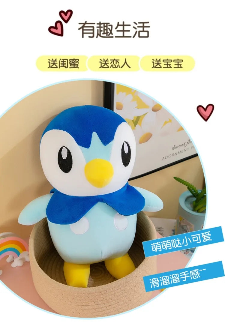 Pokemon Kawaii Piplup Plush Toys Cute Cartoon Stuffed Soft Toys Anime Penguin Plushie Big Doll Throw Pillow Kids Birthday Gift