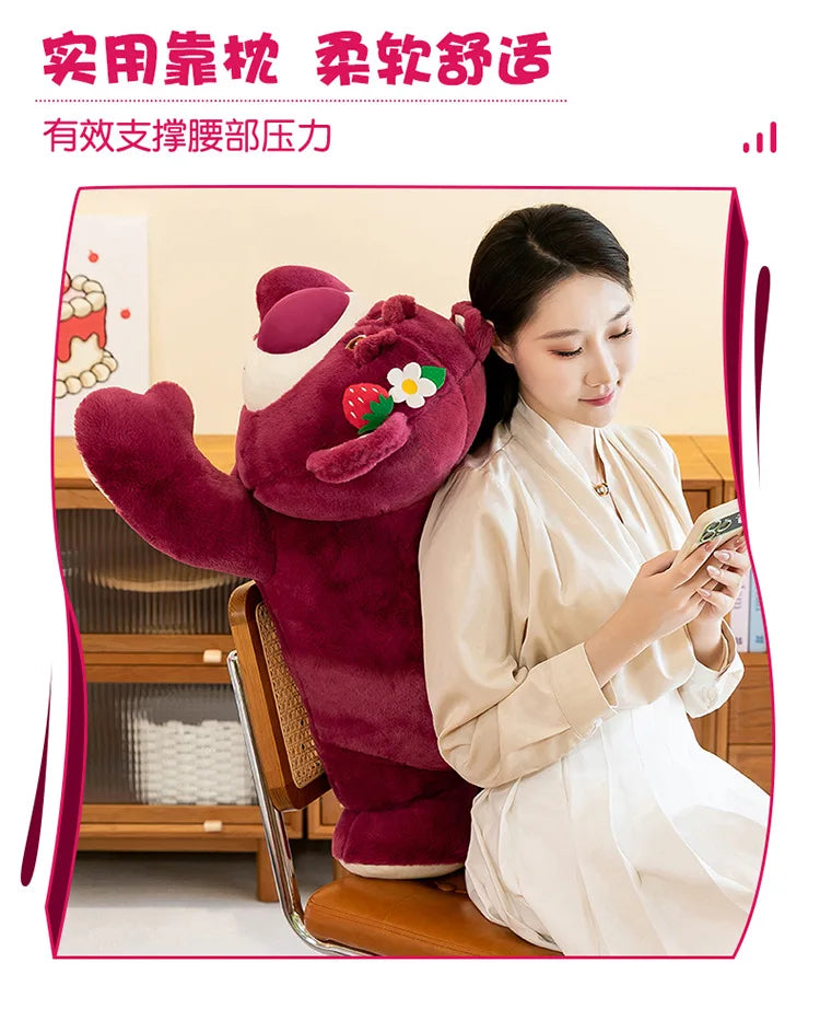 50/60/80CM Big Size Disney Lotso Kawaii Anime Plush Stuffed Doll Cartoon Room Decoration Plush Pillow Children's Holiday Gifts