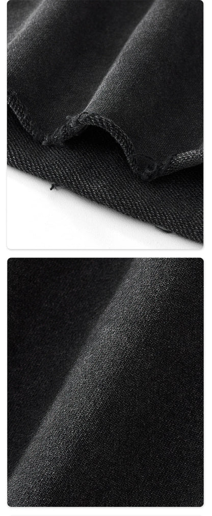 ZODF Retro Winter Men Washed 100% Cotton Boxy Hoodies Unisex Loose Fit Distressed Hooded Pullovers Coats Brand Outfits HY0048