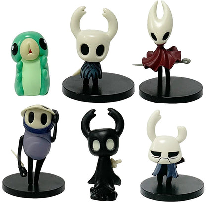 6Pcs/Set Game Hollow Knight: Silksong Figure Kawaii Q Version Little Knight Anime Figure Wasp Girl Figurine PVC Collection Toys