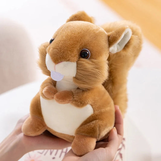 Lifelike Bushy-tailed Squirrel Plush Toy Cute Resourceful Animal Squirrel Stuffed Doll Kawaii Soft Gift For Girl Boy