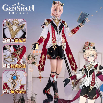 iCoser Genshin Impact Dahlia Cosplay Costume Wig New Skins Uniform Hat Festival Halloween Party for Women Men Carnival Outfit
