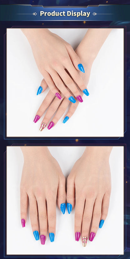 IN STOCK Jinxx Wig Game DokiDoki-R Women 38cm Hair Jinxx Cosplay Mask Tattoo Necklace Nails Bun Wig Luminous Ball Free Cap