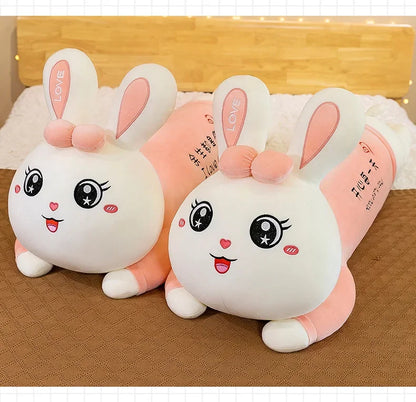 New 70-110cm Cute Rabbit Girlfriend Pillow Plush Toys Stuffed Pause Office Nap Sleep Pillow Cushion Gift Doll for Kids Girls