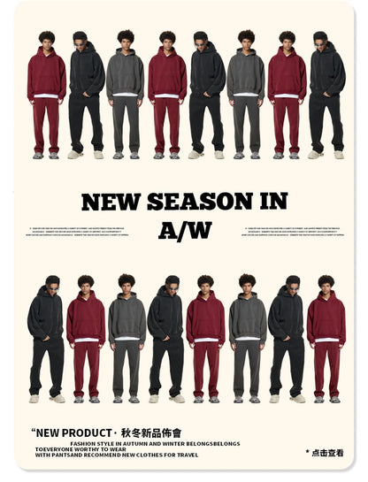 ZODF New 2025 Winter Man 350gsm Washed Fleece Hoodies Unisex Loose Boxy Style Hooded Pullovers Brand Outwears HY0041