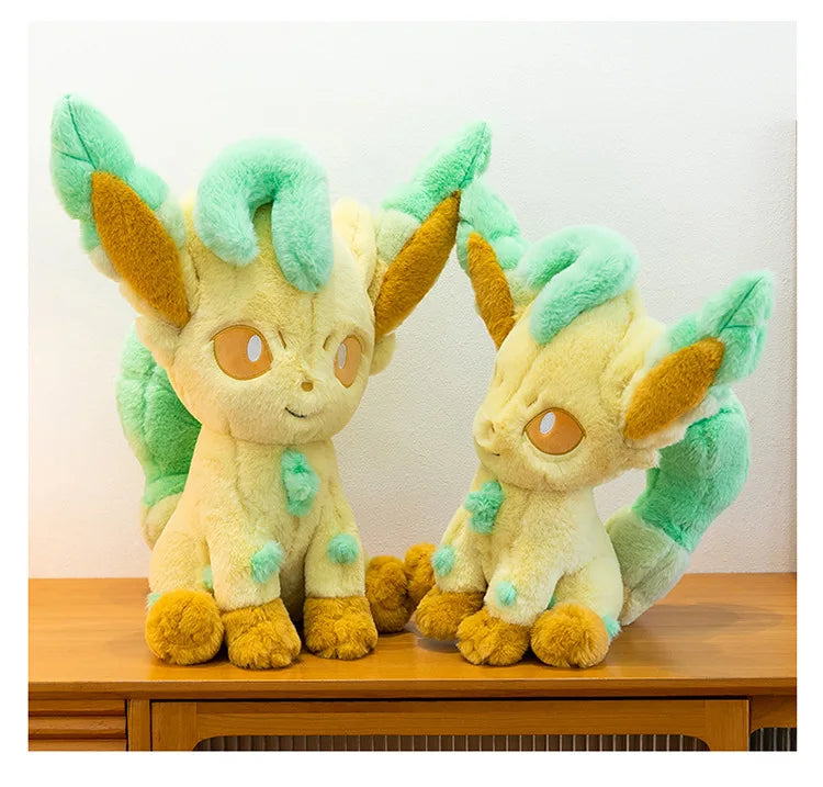45/55/65CM Big Size Pokemon Leafeon Plushies Kawaii Cartoon Anime Doll Comfortable Soft Doll Children's Ornament Toy Gifts