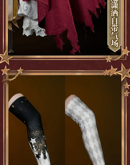 Identity V Hullabaloo Mike Morton Brightest Star Cosplay Costume Wig Uniform Hat Props Halloween Party for Women Men Carnival