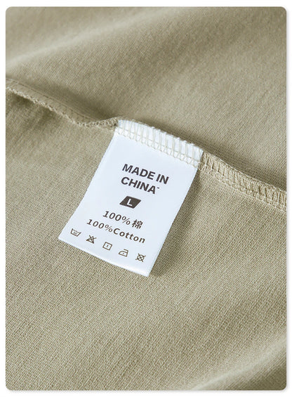 ZODF Autumn Winter 425gsm Long Sleeve T-Shirt American Retro Unisex Loose Heavyweight Basic Cotton T Shirts TEE HY0676