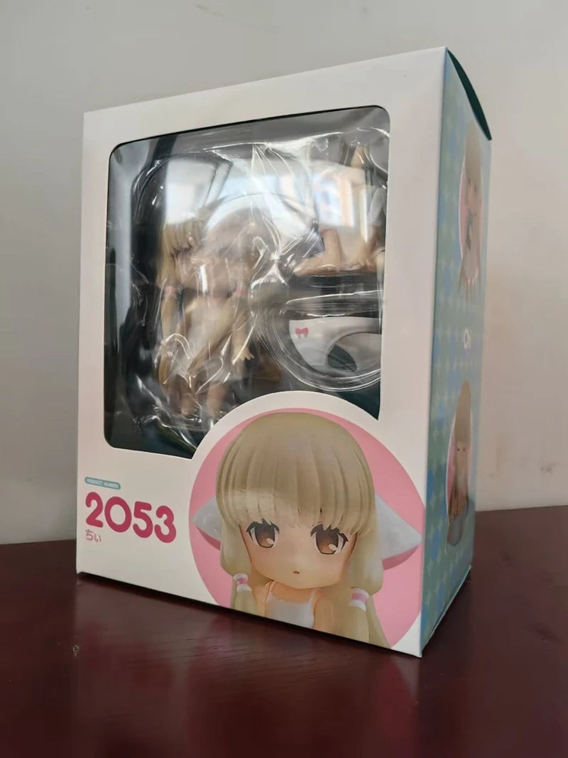 10cm Chobits Anime Figure #2053 Chii Action Figure Kawaii Girl Chi Figurine Room Ornaments Adult Collectible Model Doll Toy Gift