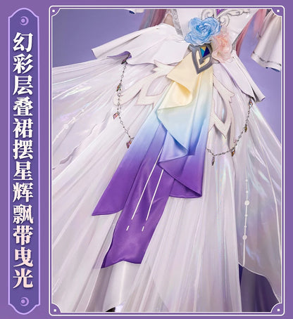 Honkai Star Rail Cyrene Cosplay Costume Wig Dress Headwear New Skin Outfit Elysia Amphoreus Halloween Party Women Girls Props