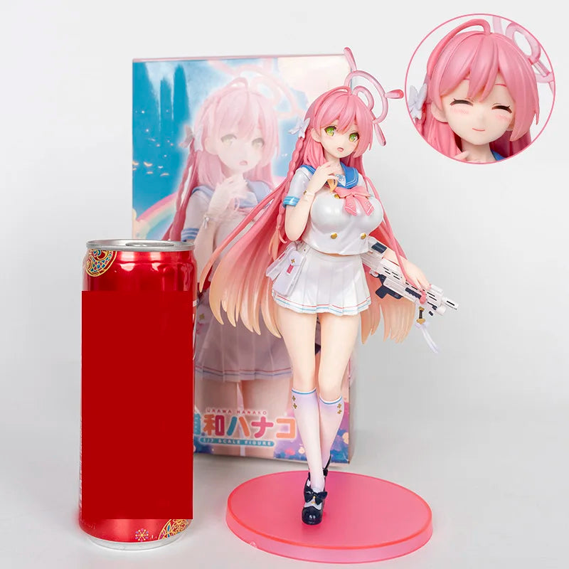 In Stock Blue Archive Urawa Hanako Anime Girl Figure 24cm Urawa Hanako with A Gun Model Ornaments Action Figures Toys Gifts