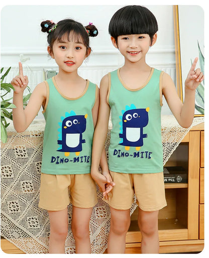 Summer Pj Set Kids Clothes Home Wear Pink Rabbit Girls Pajamas Sets 1 to 2 3 4 5 6 7 8 9 10 Years Flower Easter Pijamas Cotton