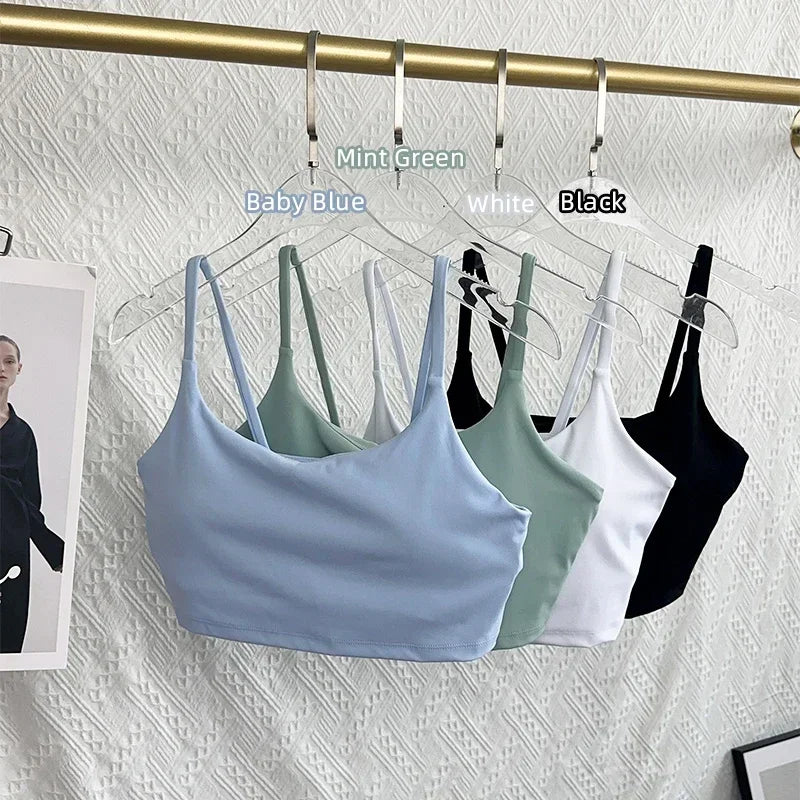 The Codex Women Solid Color Fitness Bra Tights Yoga Vest High Strength Shockproof Breathable Sports Top
