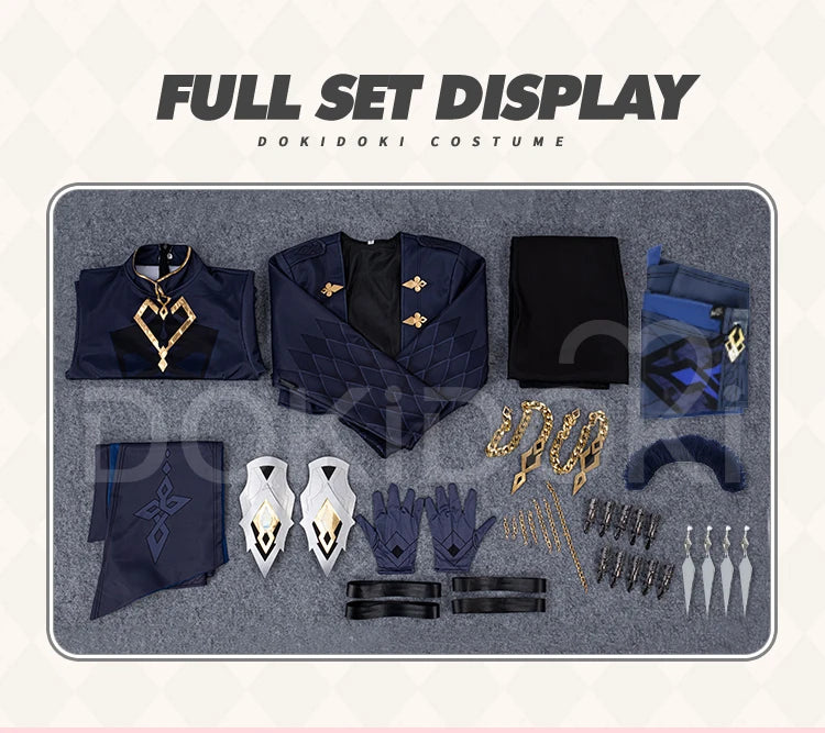 Captain Capitano Cosplay Costume Game Genshin Impact【XS-3XL】DokiDoki-N Halloween Costume Fatui Harbinger Plus Size