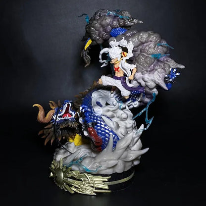 One Piece Hand Made Nica Luffy Vs Kaidou  Statue Model Anime Peripheral Anime Model Tidy Play Table Decoration Gift Toy Figure