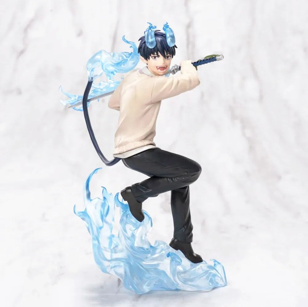 Ao no Exorcist Anime Okumura Rin Action Figures Flames of Satan Blue Flames DIY Led Night Lamp Figurine Toys PVC Model Collector