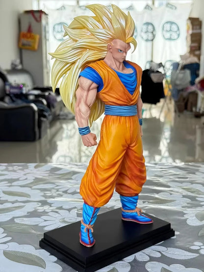 34cm Jt Statue Dragon Ball Son Goku Figurine Ssj3 Goku Figurine Super Saiyan 3 Goku Figures Decor Anime Figure Gk Statue Model