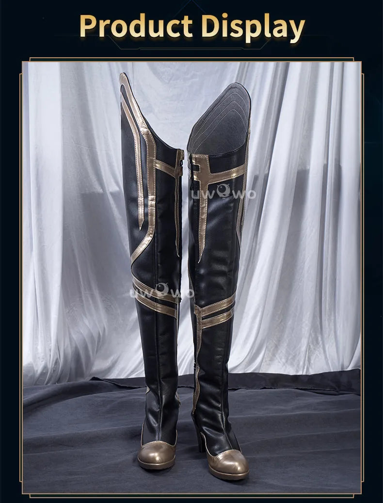 UWOWOW Ahri Shoes Game League of Legends/LOL: Immortalized Legend Ahri Cosplay Shoes Size 35-44 High Tube