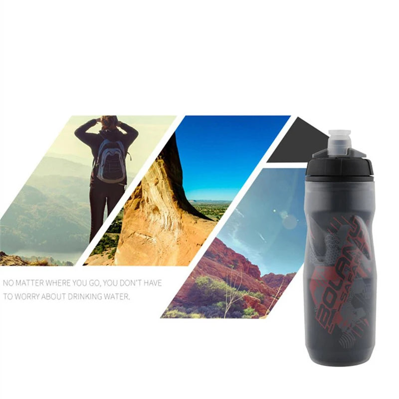 Bolany 600ml Mountain Cycling Water Bottle PP5 Double-Layer Insulated Leak-Proof Outdoor Sports Cup