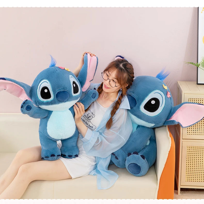 Disney 70cm Large Size Lilo&Stitch Plush Stuffed Doll Cartoon Animal Sleeping  Pillow Room Decoration Softmaterial Toy for Gift