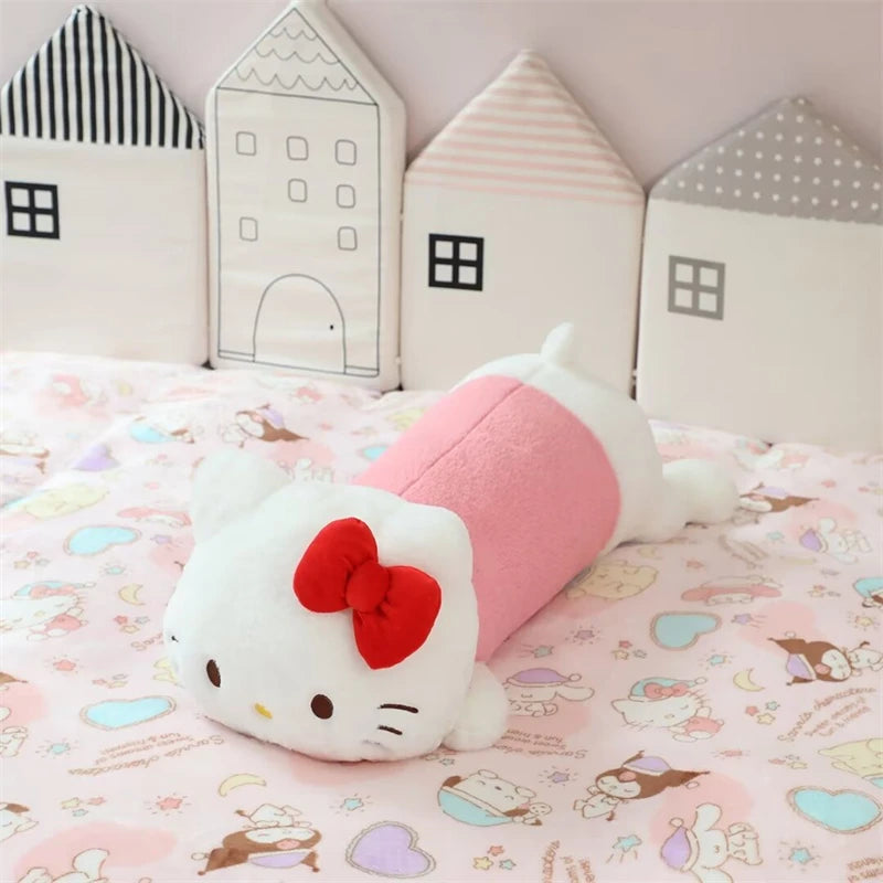 Lovely Kuromi Hello Kitty Melody Long Pillow Back Cushion Stuffed Anime Japanese Style Leg Pillow Sofa Bed Long Cushion Girl