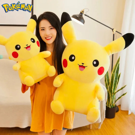25/30/40/70CM Big Size Pokemon Pikachu Plush Cartoon Animal Stuffed Toys Kawaii Ornament Cushion Plushies Children Toy Gift