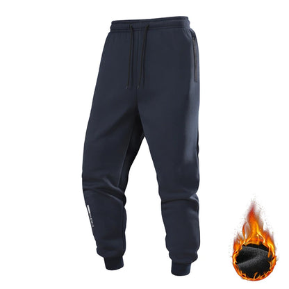 Chrlck Men’s Unisex Winter Fleece Sweatpants Warm Running Jogging Sport Trousers Elastic Waist Thick