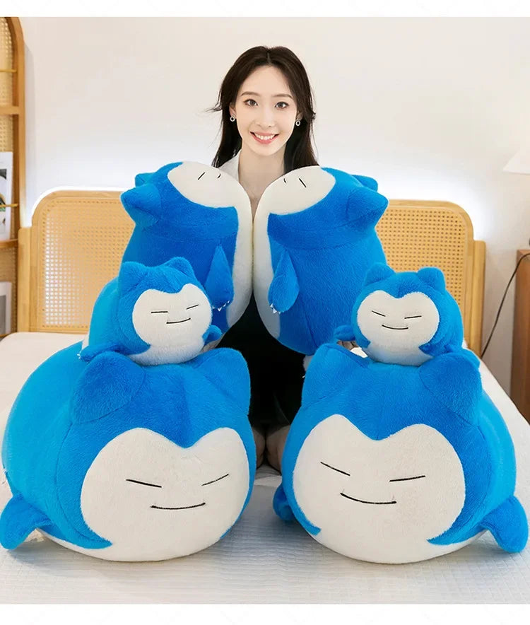 30-65cm Pokemo Snorlax Plush Toy Pillow Cute  Anime Cartoon Snorlax Doll Huge Cushion Sleep Pillow for Kids Birthday Xmas Gift