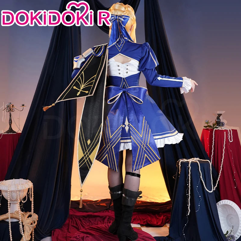 IN STOCK Saber Cosplay Costume Game Honkai: Star Rail x Fate Stay Night【S-2XL】DokiDoki-R Halloween Saber Costume Plus Size