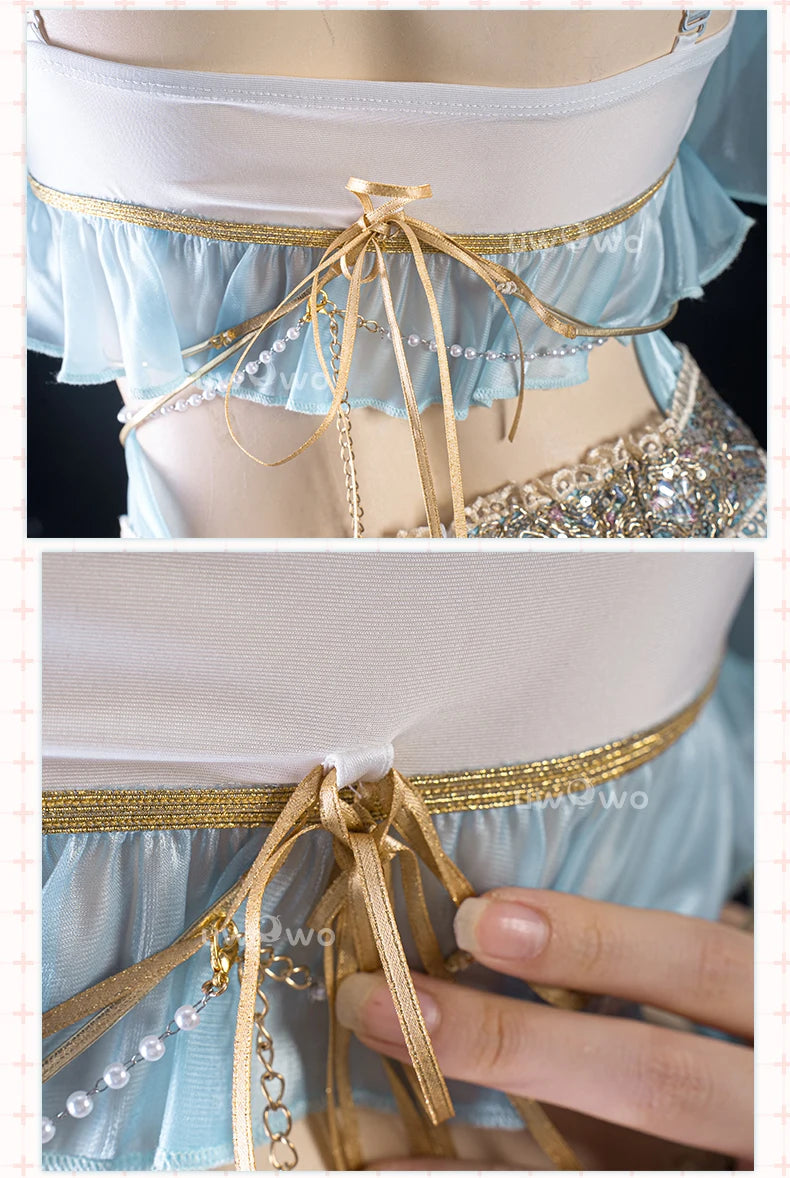 LAST BATCH UWOWO Nilou Cosplay Genshin Impact Fanart Nilou 'Aqua Seraphina' Dance Dress Cosplay Costume