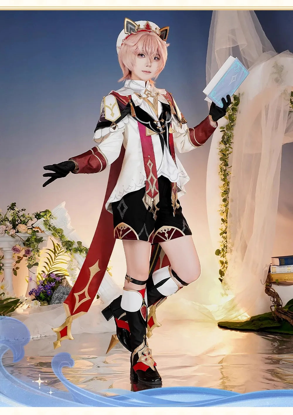 Genshin Impact Dahlia Cosplay Costume Wig New Skins Uniform Hat Goth Vampire Heterochromia Boy Mondstadt Halloween for Women Men