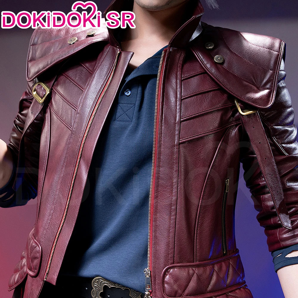 IN STOCK Dante Cosplay Costume Anime【S-3XL】DokiDoki-SR Men Hunter Coat Halloween Dante Red Jacket Cosplay Plus Size