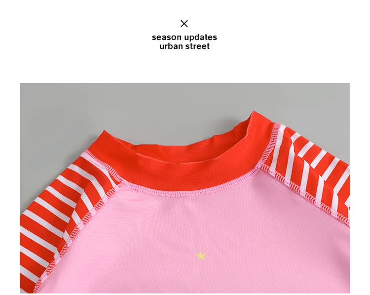 Boys Swimsuit 2 to 12 Years Split Long Sleeve Swimwear Sunscreen Water Suit Quick Drying Top+Shorts Hot Spring Summer Bath Suits