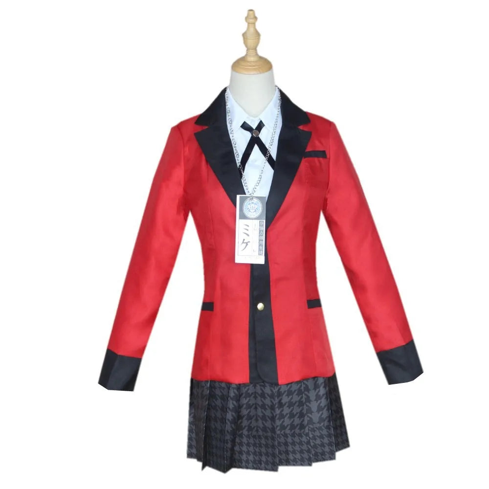 Kakegurui Jabami Yumeko Cosplay Costume Set Polyester